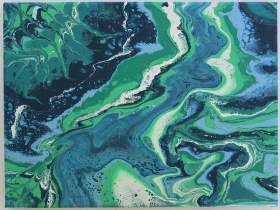 Acrylic Canvas Pour | Algae Infest